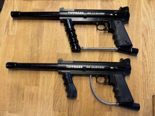 2x Tippmann 98, inkl. Maske, Topper und Flaschen